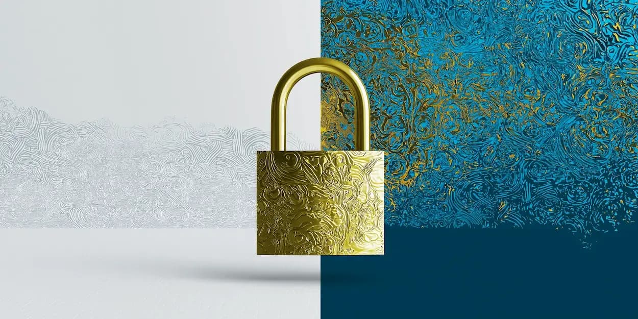 Lock on White & Blue